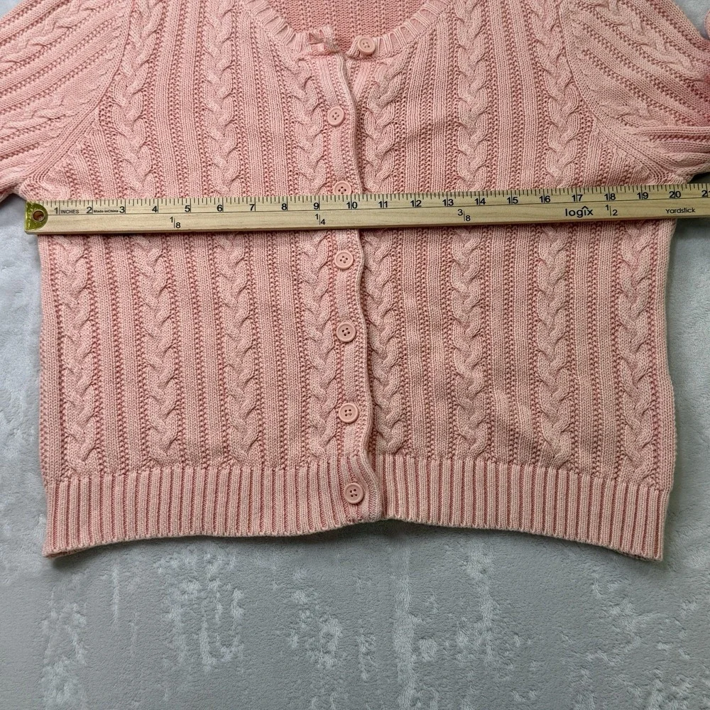 American Eagle Pink‎ Cable Knit Cardigan & Cami Set Womens XL